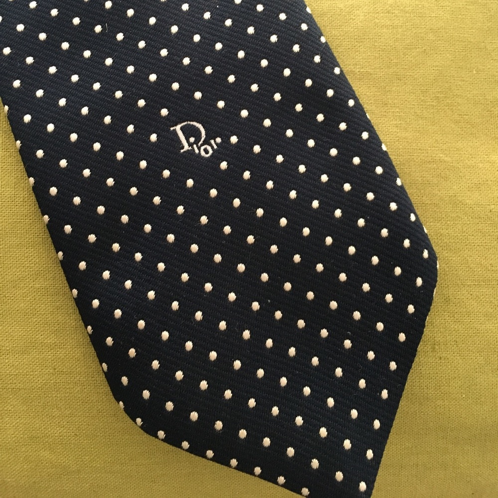 VINTAGE Dior Polka dot tie